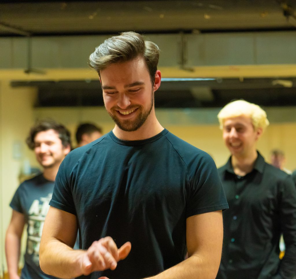 man in acting class
